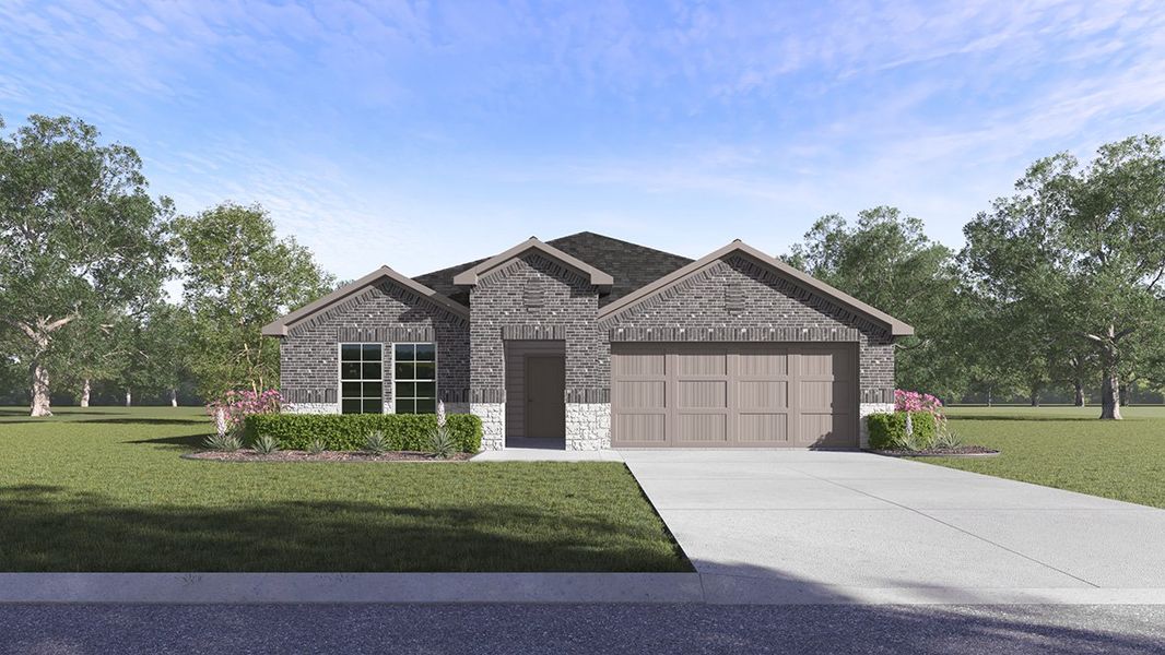 Representative exterior photo of a completed home built from the The Elgin by D.R. Horton in Allen Farms, Lubbock, TX (Image 16).