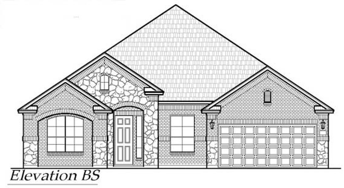 Exterior rendering of this home design in Lakeview Heights, Azle, TX (Image 26).