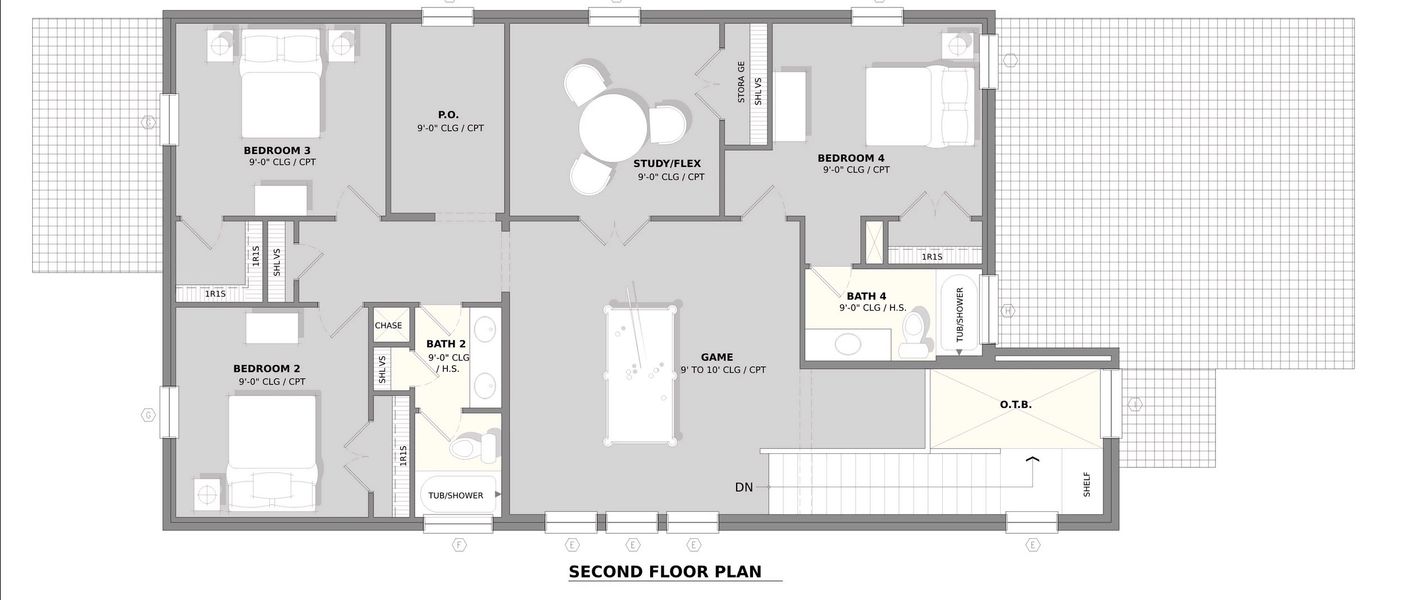 2D floor plan layout for the Plan 3 by Monarch Homes in Royal Court, Frisco, TX (Image 4). 2D floor plan layout for the Plan 3 by Monarch Homes in Royal Court, Frisco, TX (Image 4).