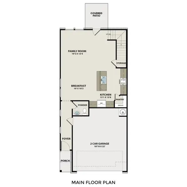 2D floor plan layout of this home in Lake Park Villas, Wylie, TX (Image 19).