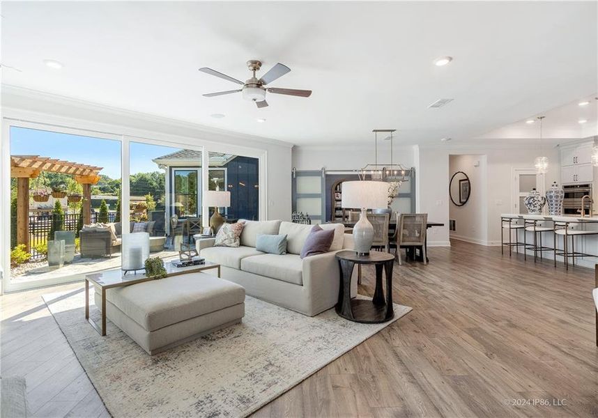 Furnished interior in a model home at The Courtyards by The Manor in Alpharetta (Image 23).