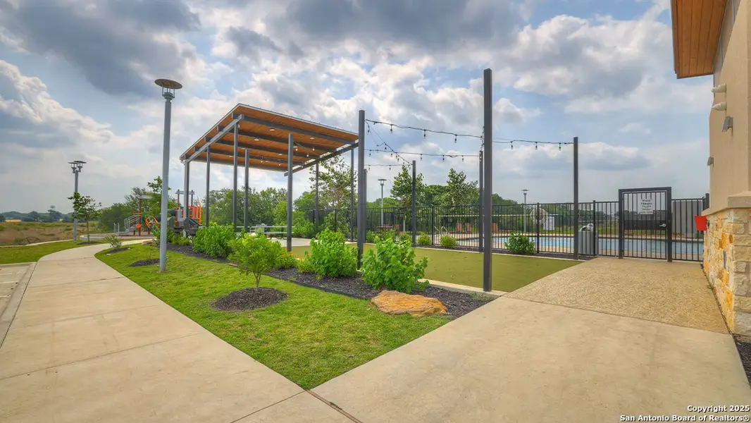 Front exterior of a new home in Arroyo Ranch, Seguin, TX, highlighting curb appeal (Image 2).