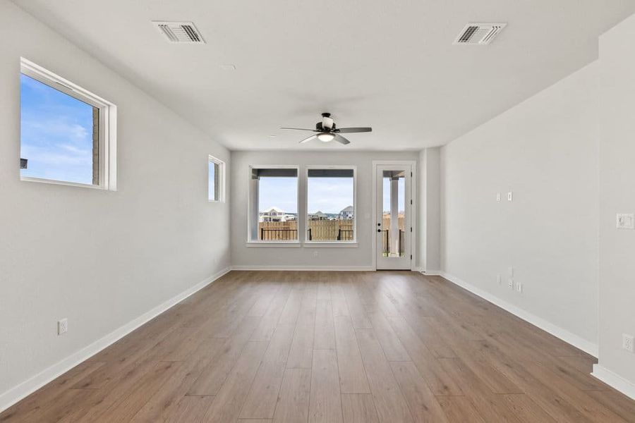 Spacious, unfurnished interior of a new home in Lariat, Liberty Hill (Image 18). Spacious, unfurnished interior of a new home in Lariat, Liberty Hill (Image 18).
