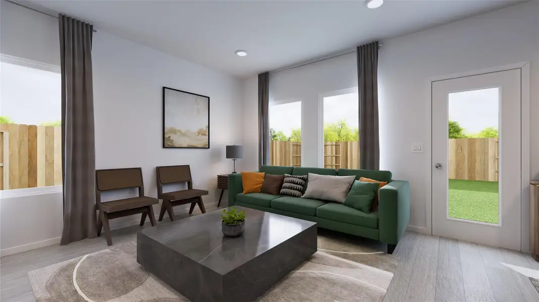 Furnished interior view inside a new home in Sierra Vista, Rosharon (Image 18). Furnished interior view inside a new home in Sierra Vista, Rosharon (Image 18).