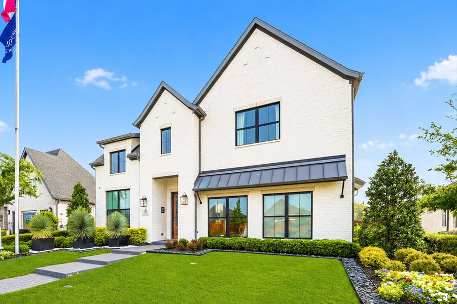 Front exterior of a new home in Devonshire, Forney, TX, highlighting curb appeal (Image 22).