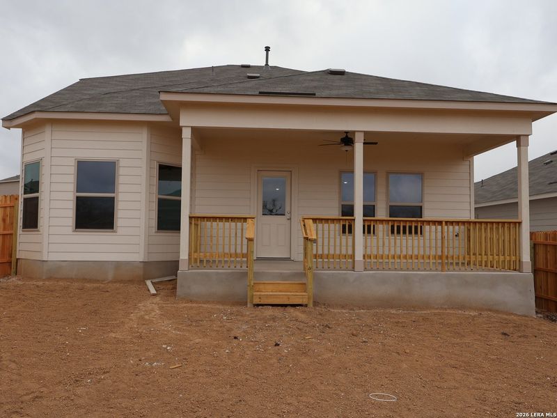 Exterior details and patio area of a home in Agave, San Antonio (Image 4).