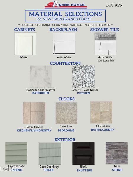 Richard Eason - Adams Homes ColorMateria