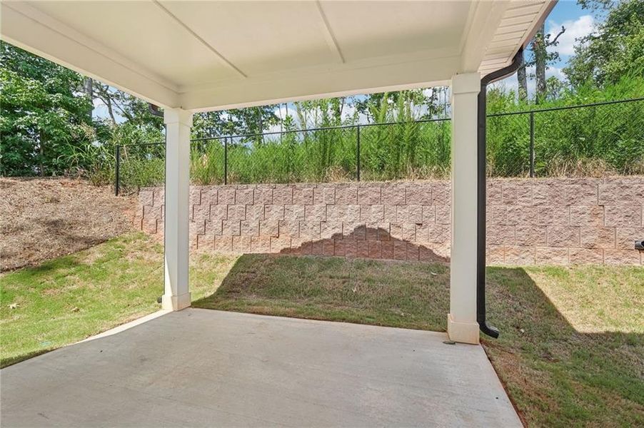 Exterior details and patio area of a home in Hemingway - Reserve Series, Cumming (Image 3). Exterior details and patio area of a home in Hemingway - Reserve Series, Cumming (Image 3).