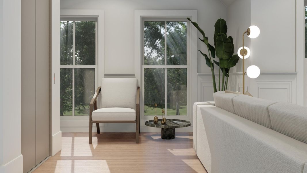 Furnished interior view inside a new home in , Isle Of Palms (Image 19).