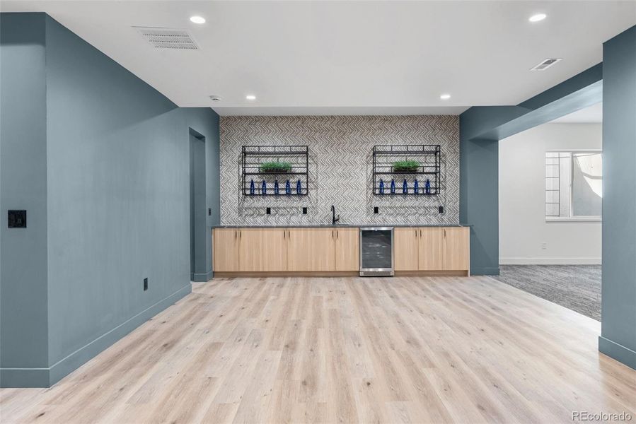 Wet bar for rec area and gym