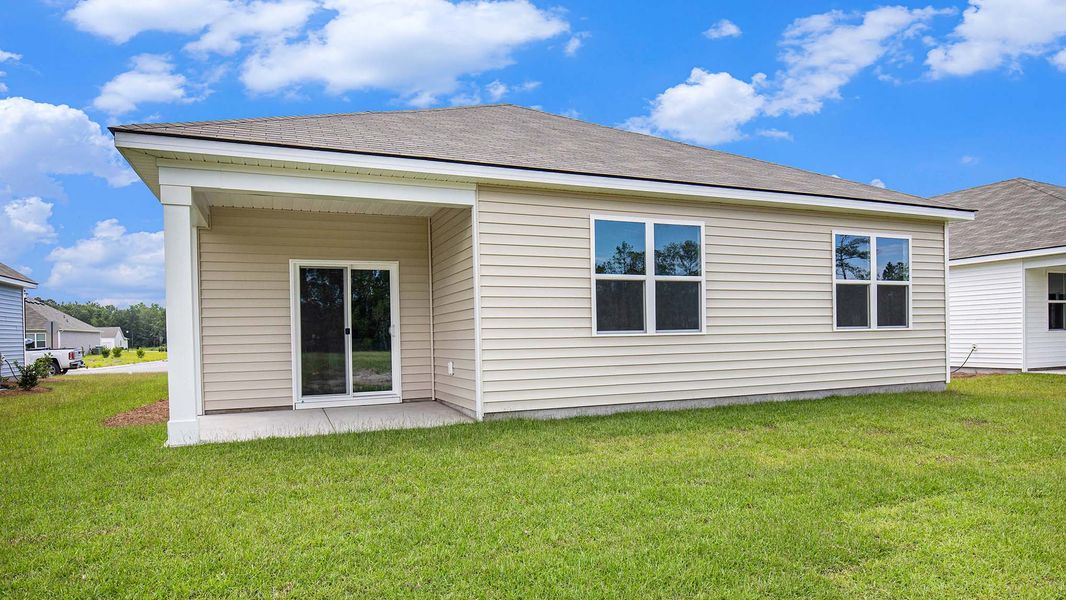Exterior details and patio area of a home in Fox Run, Supply (Image 3). Exterior details and patio area of a home in Fox Run, Supply (Image 3).