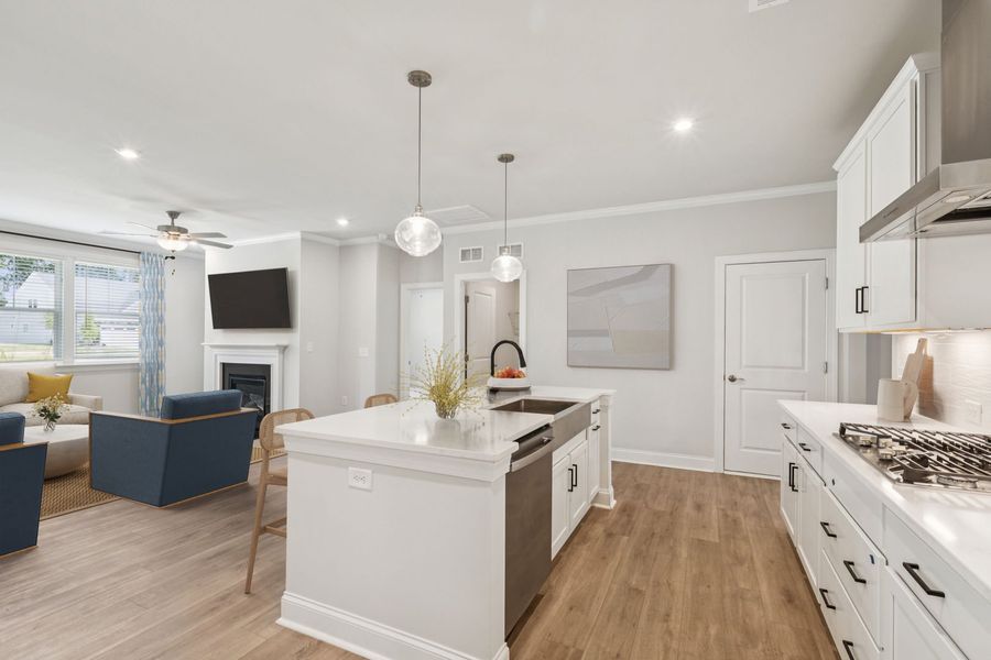 Furnished interior view inside a new home in The Beacon at Old Peachtree Single Family Homes, Lawrenceville (Image 353).