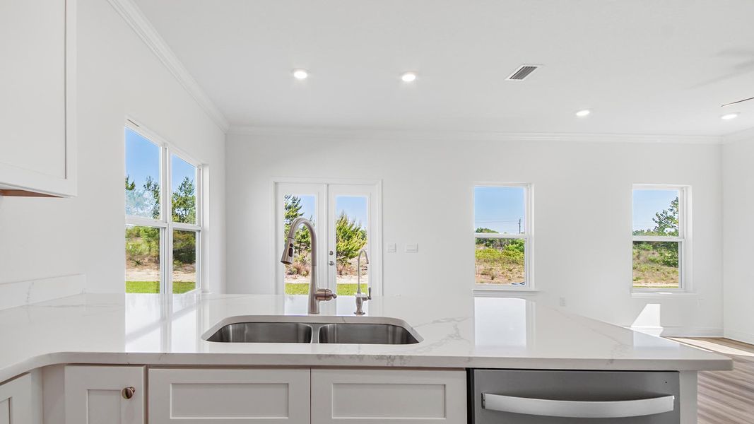 Furnished interior view inside a new home in Sanctuary Beach, Panama City Beach (Image 5).