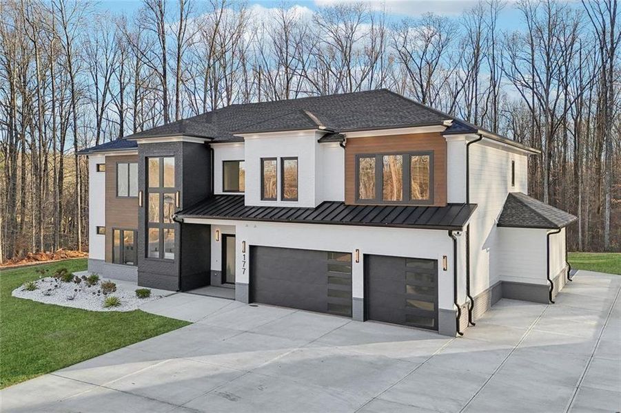 Front exterior of a new home in , Auburn, GA, highlighting curb appeal (Image 35).