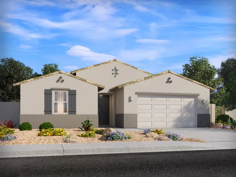 Representative exterior photo of a completed home built from the Jasper by Meritage Homes in Summit at Rocking K, Vail, AZ (Image 1).