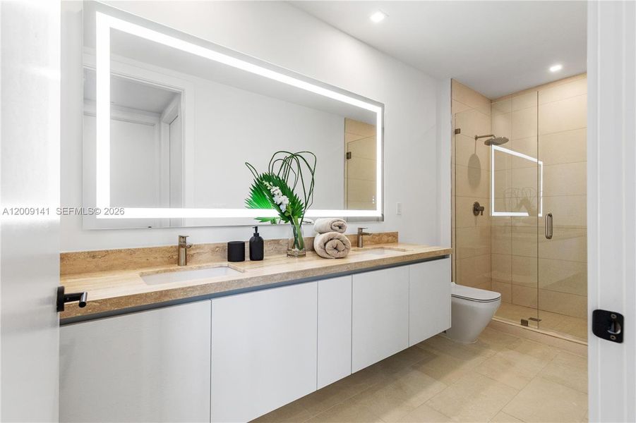 Furnished interior view inside a new home in , Miami (Image 6).