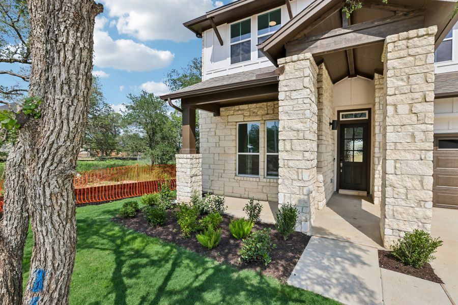 Exterior details and patio area of a home in Persimmon, Buda (Image 2). Exterior details and patio area of a home in Persimmon, Buda (Image 2).
