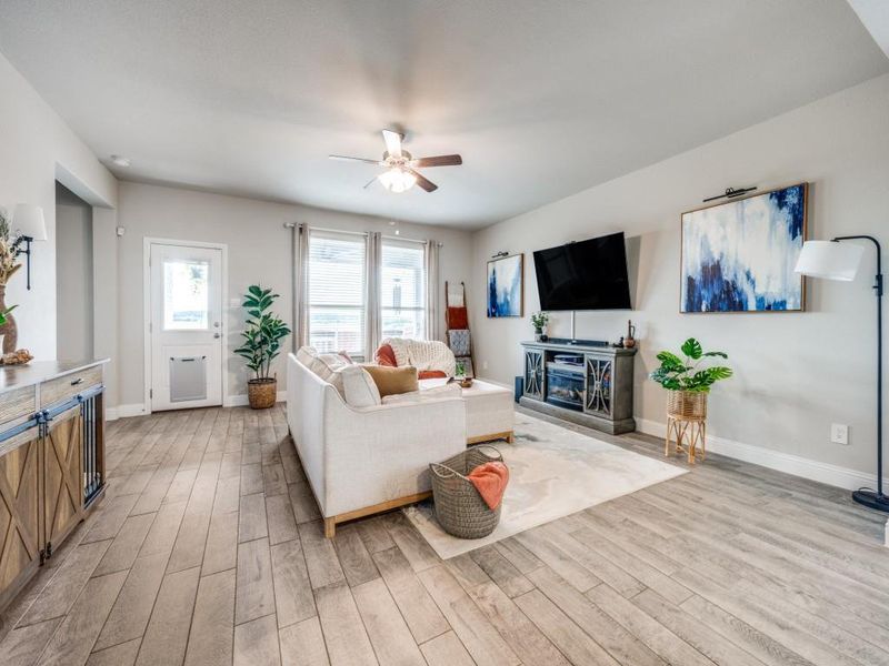 Living area is a thoughtful layout with an airy design to create a welcoming atmosphere that feels both spacious and connected!