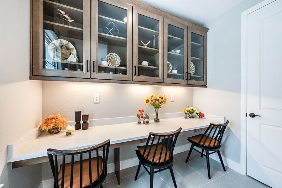 Representative furnished interior of a home built from the Pelican by Homes by WestBay in Crosswind Ranch, Parrish (Image 15).