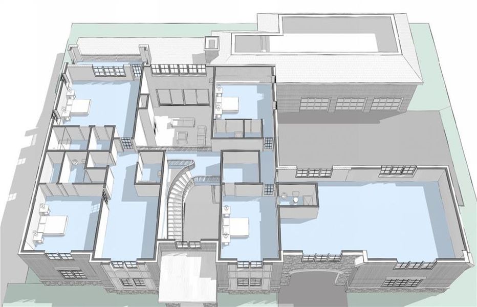 2D floor plan layout of this home in , Alpharetta, GA (Image 28).