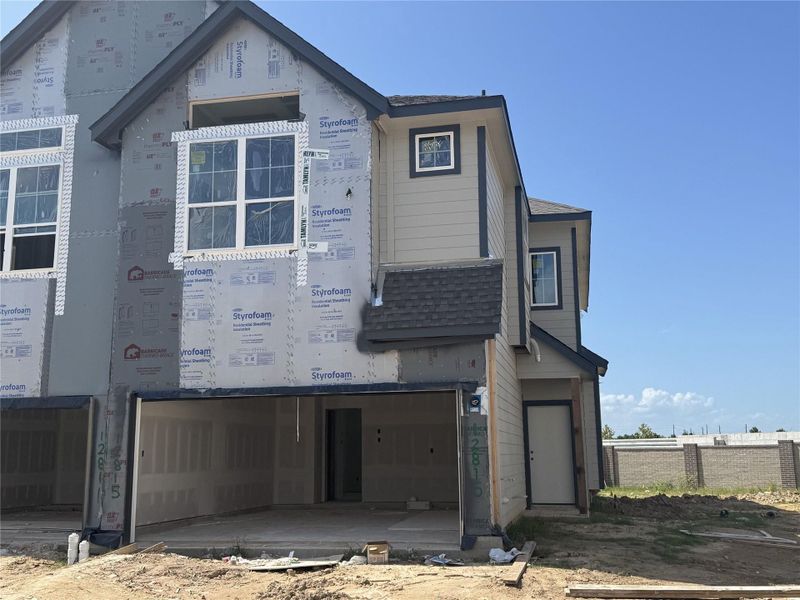 In-progress construction of a new home in Bridgeland, Cypress, TX (Image 19).