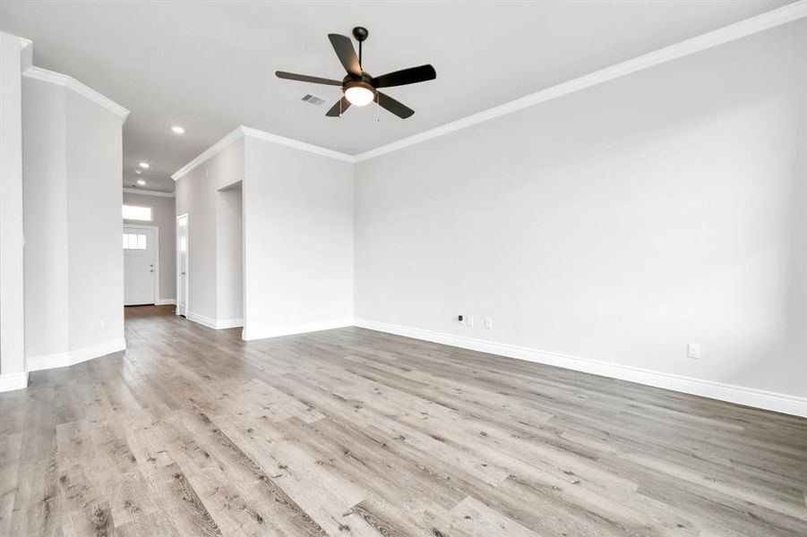 Open concept with Vinyl Plank floors