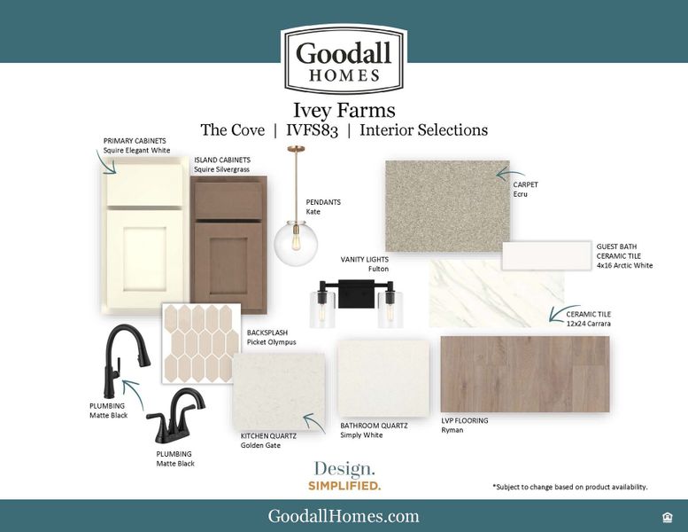 Sample of building materials used in homes in Ivey Farms, Farragut (Image 3). Sample of building materials used in homes in Ivey Farms, Farragut (Image 3).
