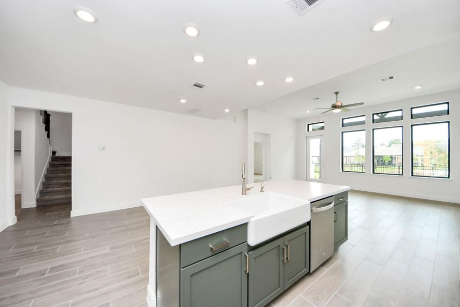 Furnished interior view inside a new home in Gatherings® at Chambers Creek: Duets Collection, Willis (Image 11). Furnished interior view inside a new home in Gatherings® at Chambers Creek: Duets Collection, Willis (Image 11).