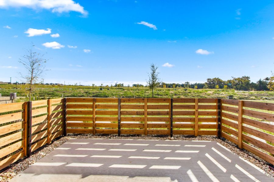 Exterior details and patio area of a home in Ten Mile Creek, Celina (Image 22).