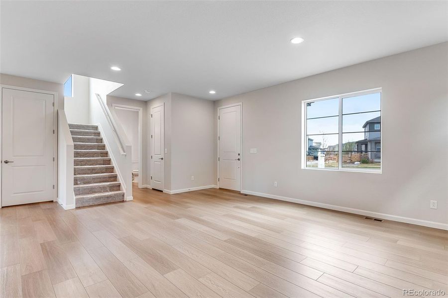 Spacious, unfurnished interior of a new home in Crescendo Collection at Reunion, Commerce City (Image 29). Spacious, unfurnished interior of a new home in Crescendo Collection at Reunion, Commerce City (Image 29).