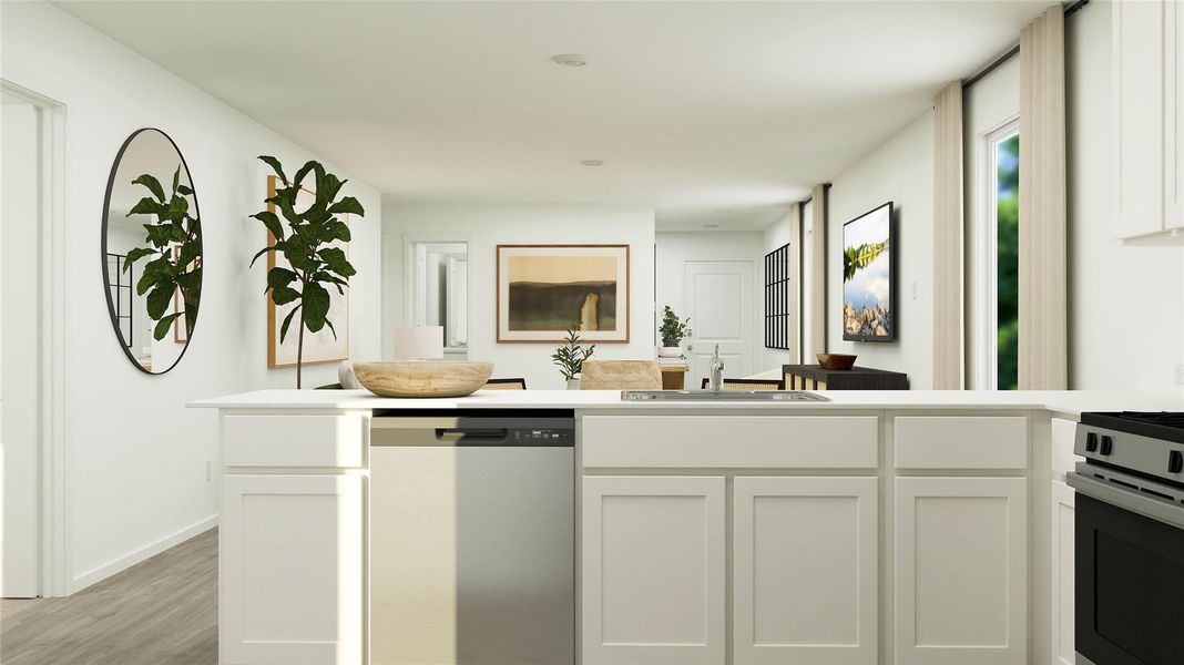 Furnished interior view inside a new home in Rancho Del Cielo, Jarrell (Image 15).