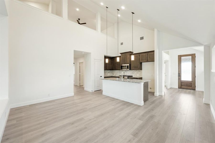 Furnished interior view inside a new home in Union Park Classic 60, Little Elm (Image 17). Furnished interior view inside a new home in Union Park Classic 60, Little Elm (Image 17).