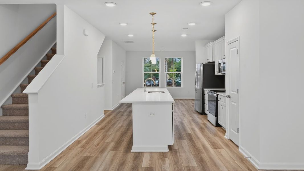 Furnished interior view inside a new home in Clear Springs Townhomes, North Charleston (Image 9).