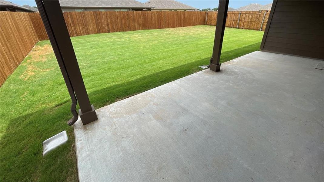 Large privacy fenced backyard