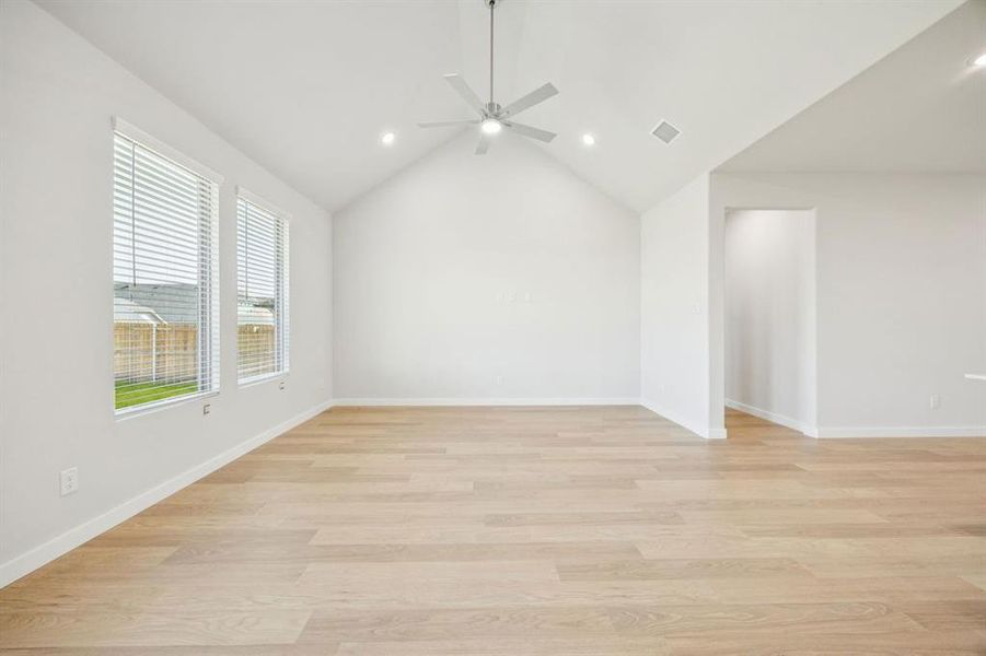 Living Room in the Masters home plan by Trophy Signature Homes – REPRESENTATIVE PHOTO