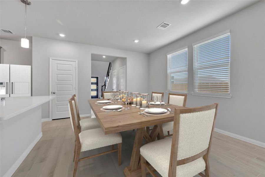 Photo is not of the actual home, but is an inspirational photo of builder’s model home and may depict options, furnishings, and/or decorator features that are not included