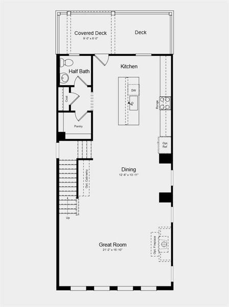 2D floor plan layout of this home in Alder Creek, Cumming, GA (Image 3).