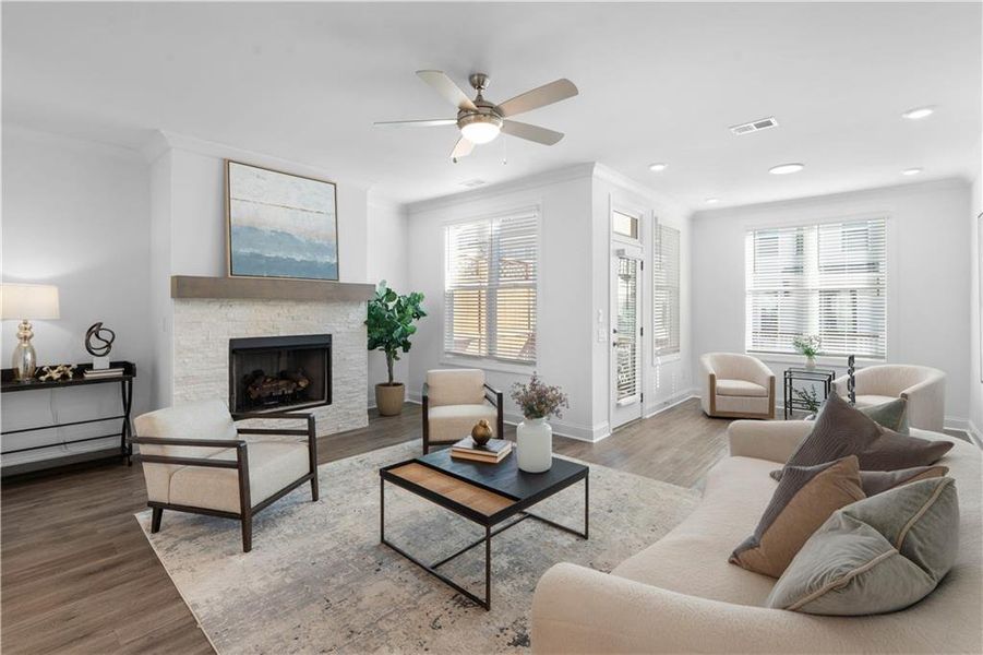 Furnished interior view inside a new home in Waterhaven, Cumming (Image 11).