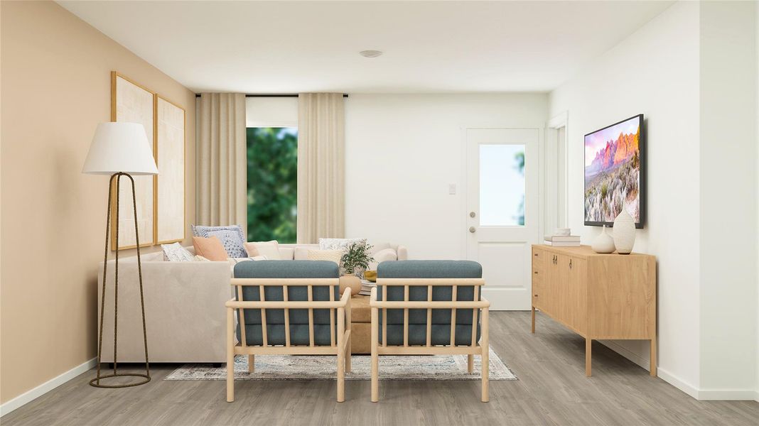 Furnished interior view inside a new home in Rancho Del Cielo, Jarrell (Image 26).