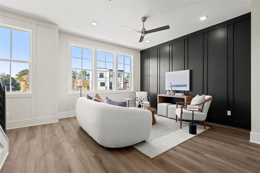 Furnished interior view inside a new home in , Alpharetta (Image 11). Furnished interior view inside a new home in , Alpharetta (Image 11).