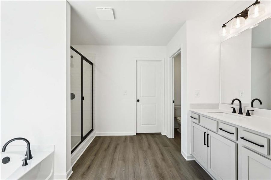 Furnished interior view inside a new home in Arbors at Richland Creek, Buford (Image 7). Furnished interior view inside a new home in Arbors at Richland Creek, Buford (Image 7).