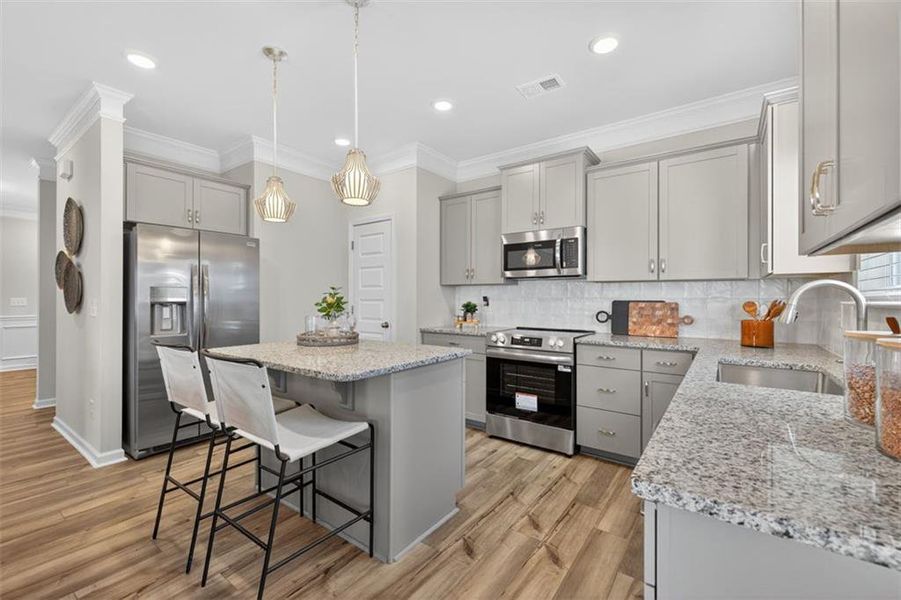 Furnished interior view inside a new home in The Stiles, Cartersville (Image 7). Furnished interior view inside a new home in The Stiles, Cartersville (Image 7).