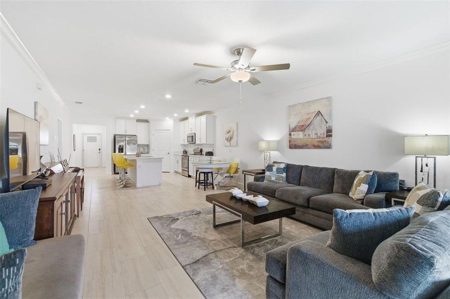 Furnished interior view inside a new home in Mirada Active Adult: Active Adult Villas, San Antonio (Image 6). Furnished interior view inside a new home in Mirada Active Adult: Active Adult Villas, San Antonio (Image 6).