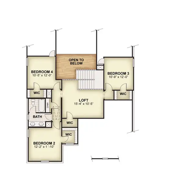 2D floor plan layout for the Republic by Rockwell Homes in Creekside, Royse City, TX (Image 6). 2D floor plan layout for the Republic by Rockwell Homes in Creekside, Royse City, TX (Image 6).