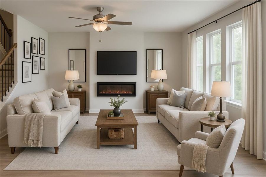 Furnished interior view inside a new home in , Commerce (Image 11).