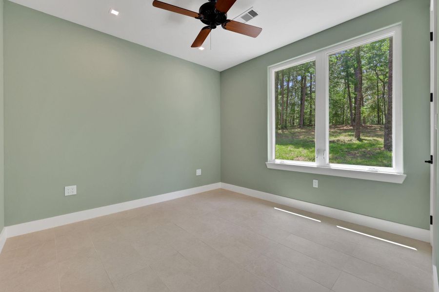 The guest bedrooms are located on the other side of the home, providing privacy for your guests