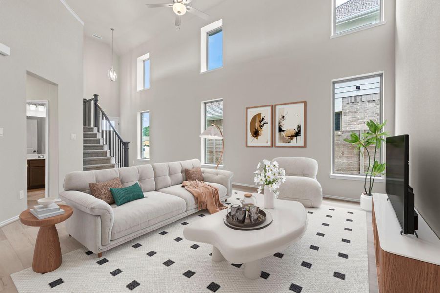 Furnished interior view inside a new home in Two Step Farm, Montgomery (Image 16). Furnished interior view inside a new home in Two Step Farm, Montgomery (Image 16).