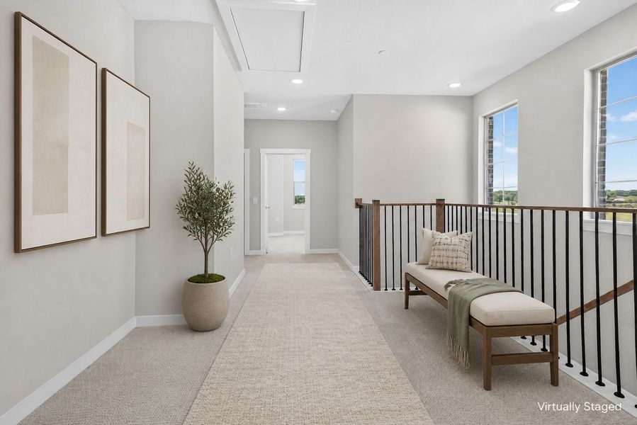 Furnished interior view inside a new home in The Tribute, The Colony (Image 16).
