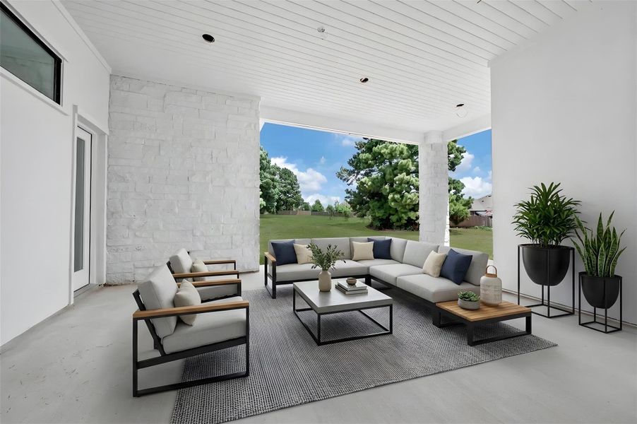 Exterior details and patio area of a home in , Montgomery (Image 31). Exterior details and patio area of a home in , Montgomery (Image 31).