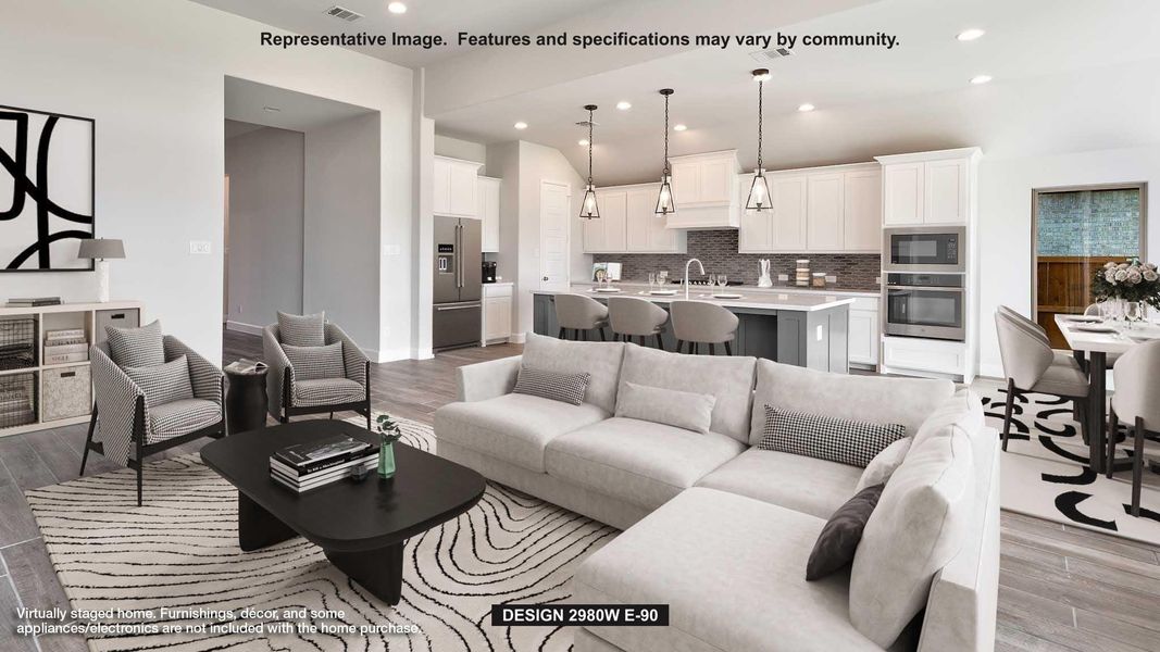 Furnished interior view inside a new home in Riceland, Mont Belvieu (Image 3).